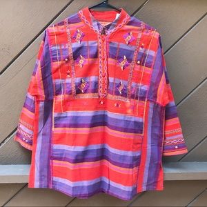 Vintage Bohemian Guatemalan Tunic Top
